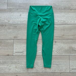 Lululemon full length legging tights Tiffany green high waist woman size 10